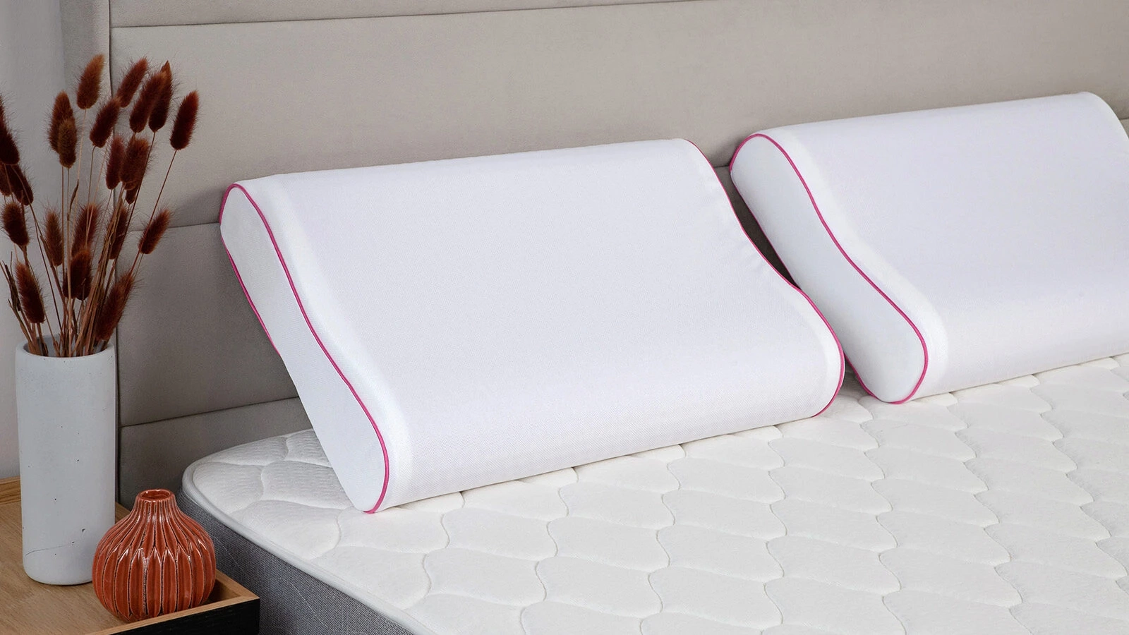 Pillow Ecogel Contour Pink  Askona  - 4 - большое изображение