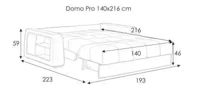 Sofa bed Domo Pro, square pattern, Wenge shelves Askona pictures - 7 - превью