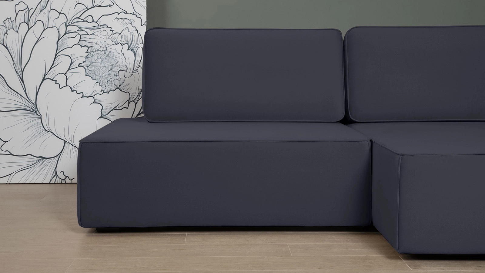 Sofa bed Ralf, 2 seater, without 1 armrest Askona pictures - 2 - большое изображение