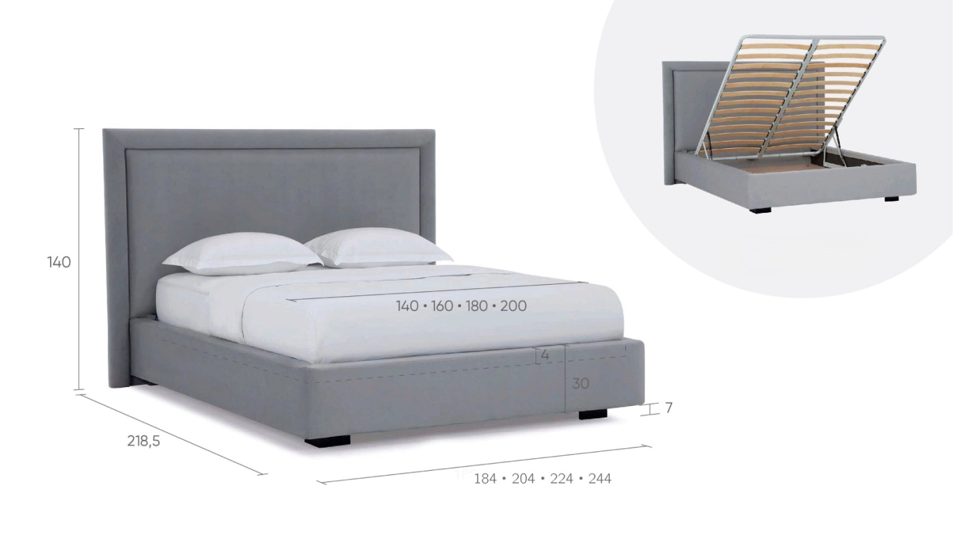 Bed Domenico Lux with lifting mechanism Askona pictures - 14 - большое изображение